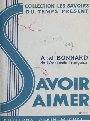 cover image of Savoir aimer